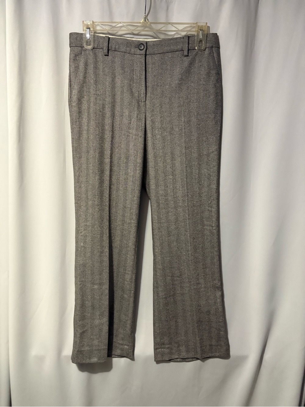 Talbots Gray Wide-Leg Knit Pants #2262
